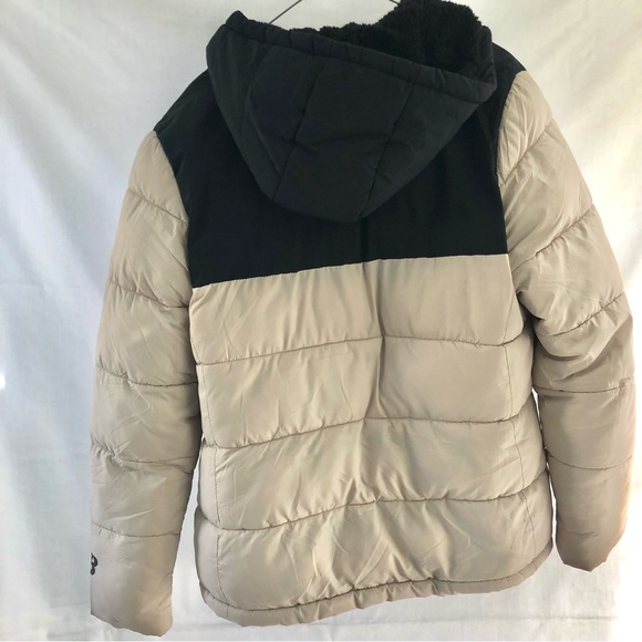 New Balance Sherpa lined two toned puffer winter jacket coat - Picture 3 of 10